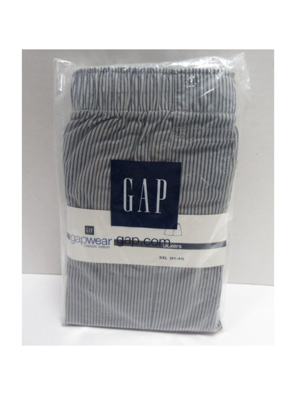 VINTAGE Gap Underwear XXL Boxer Alpha Stripe Silver Classic 2007 NEW